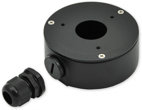 PFA134-BLACK - černá - černý zapojovací box kulatý, černý, průměr 90 mm