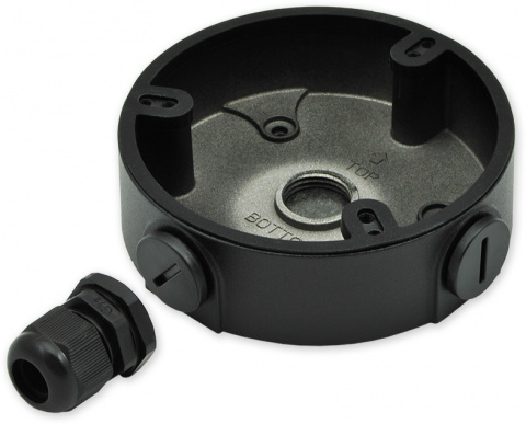 PFA136-BLACK - černá - černý zapojovací box kulatý, průměr 110 mm