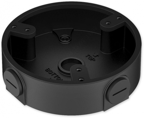 PFA137-BLACK - černá - zapojovací box kulatý, černý, průměr 122 mm