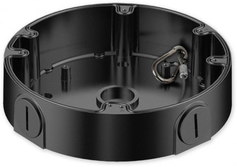 PFA138-BLACK - černá - nástěnný zapojovací box kulatý, černý, průměr 161 mm