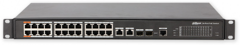 PFS4226-24ET-360-V3 - PoE switch 26/24, 24x PoE/2x Gb RJ/SFP combo, MNG, rackmount