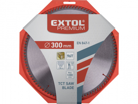 Pilový kotouč s SK plátky 300x30mm 96 zubů Extol Premium
