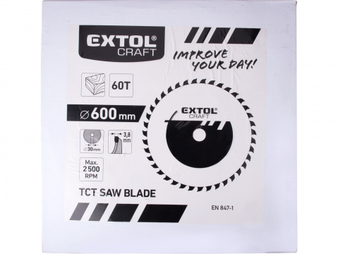 Pilový kotouč s SK plátky 600x30mm 60 zubů Extol Craft