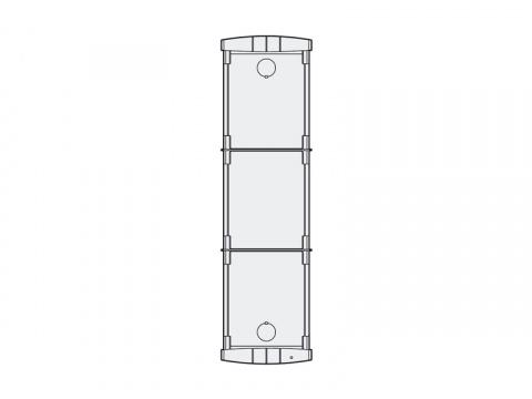 PL73 - zápustná inst. krabička 3 mod., Profilo