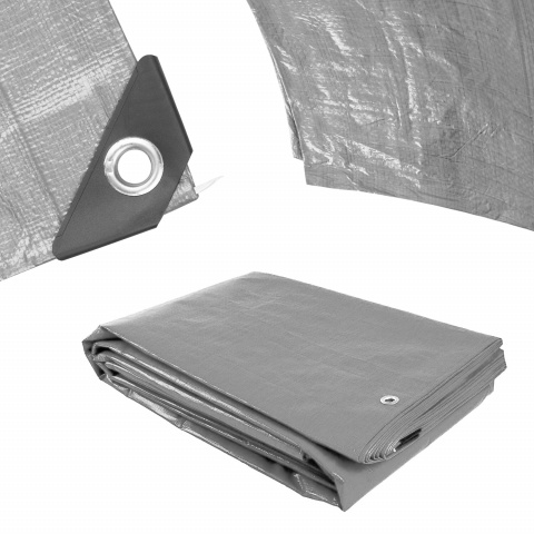 Plachta Procraft ST6x10 200g/m2 nepromokavá s oky 6x10 m stříbrná | ST6x10