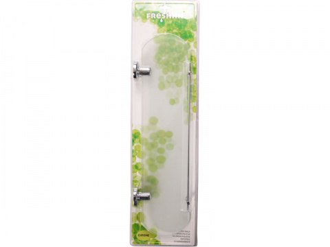 polička skleněná, 525x145x50mm, Chrom, FRESHHH