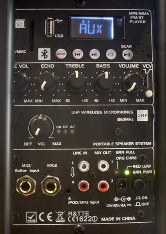 PORT8UHF-BT Ibiza bateriová reprosoustava