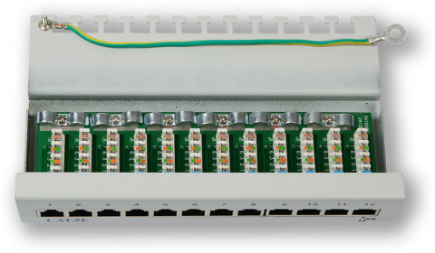 PP-026 12P/C5E/S - patch panel, 12x RJ45 CAT5E STP