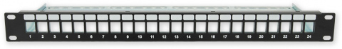 PP-106 24 empty - 19" patch panel, 1U, 24 portů, neosazený