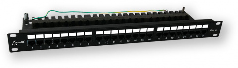 PP-156 24P/C6 - 19" patch panel, 1U, 24x RJ45 CAT6 UTP