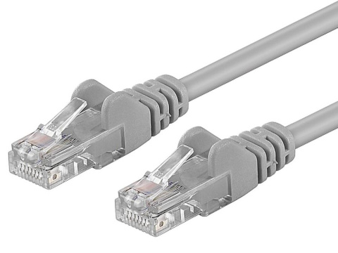 PremiumCord Patch kabel UTP RJ45-RJ45 level 5e 0.1m šedá