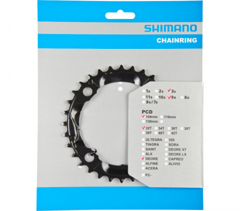 převodník 32z Shimano DEORE FC-M590 3x9 4 díry