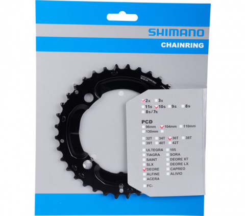 převodník 36z Shimano Deore FC-M617 2x10 4 díry