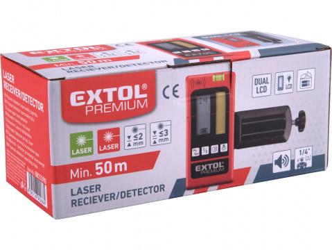 Přijímač - detektor zeleného a červeného laserového paprsku pro lasery