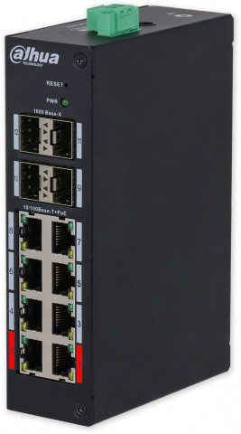 Průmyslový PoE switch Dahua HS4412-8ET-120