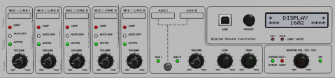 QSA240DSC QSound Zesilovač s mixpultem