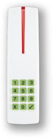 R915 - bílá - čtečka karet  s kláves. INDOOR/OUTDOOR