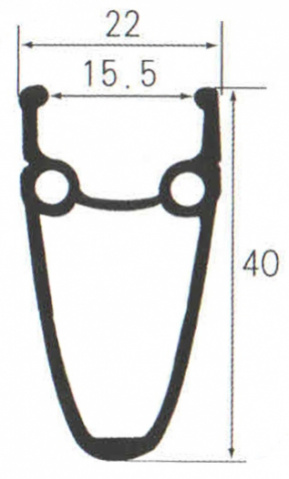 ráfek 28"/622 32d. CNC  výška 40mm double bílý