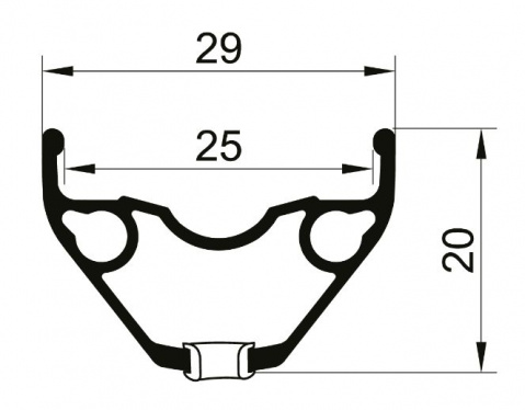ráfek REMERX E-ROCKY 584x25 DISC 32děr černý