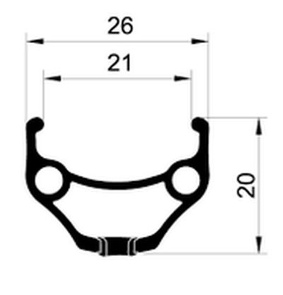ráfek REMERX Rocky Disc 559x22 36děr černý nýt