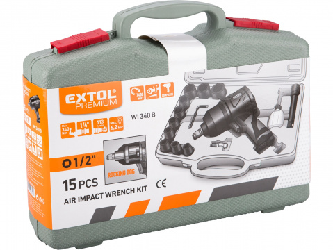 Rázový utahovák Extol Premium  340Nm 1/2"  WI340B - MA8865013