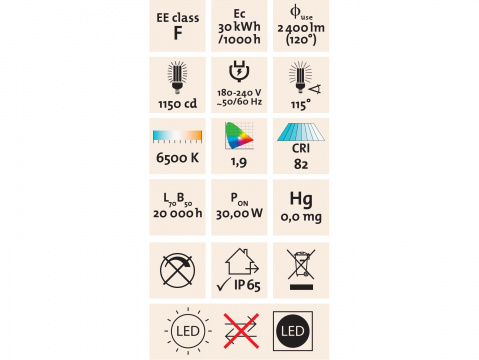 Reflektor LED  30 W / 3200 lm se stojánkem Extol Ekonomy