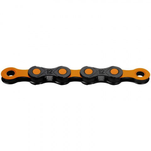 řetěz KMC DLC12 WAXED černo-oranžový 126čl. BOX