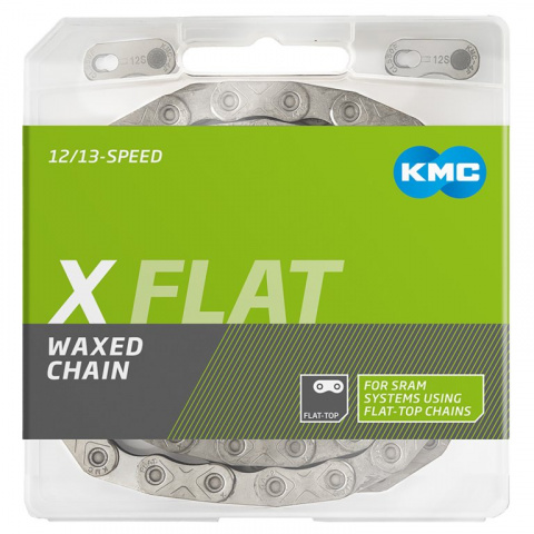 řetěz KMC X FLAT WAXED stříbrný 126čl. BOX