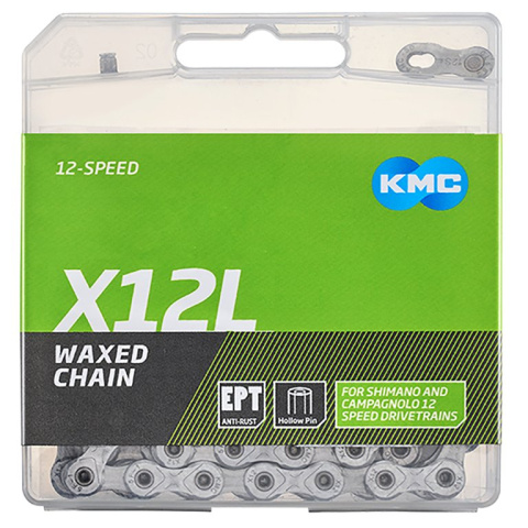 řetěz KMC X12L WAXED stříbrný 126čl. BOX