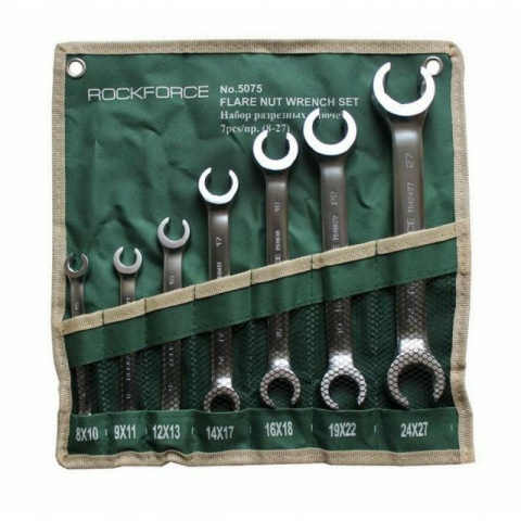 ROCKFORCE Klíče na převlečné matice sada 8-27mm