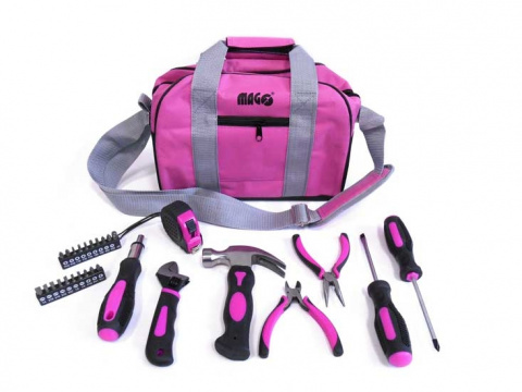 Růžové nářadí pro ženy sada 28 dílů