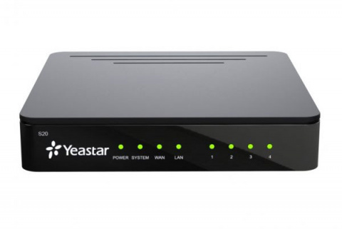 S20 - Yeastar IP PBX, až 4 porty, 20 uživatelů, 10 hovorů současně