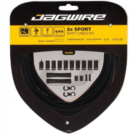 sada lanko+bowden Jagwire 2x Sport Shift Kit černá