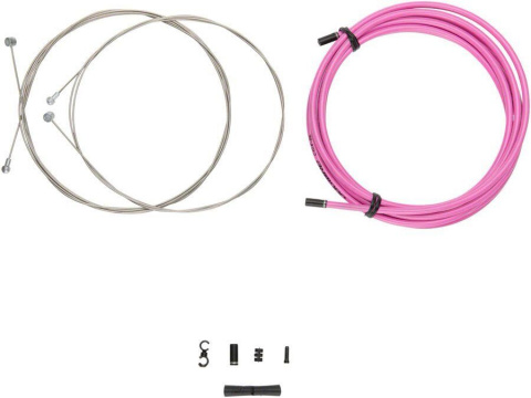 sada lanko+bowden Jagwire Sport Brake Kit růžová