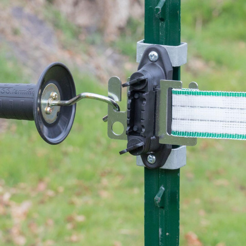 Sada multifunkční izolátory s destičkou + objímky na T-sloupky pro izolátory se závitem M6