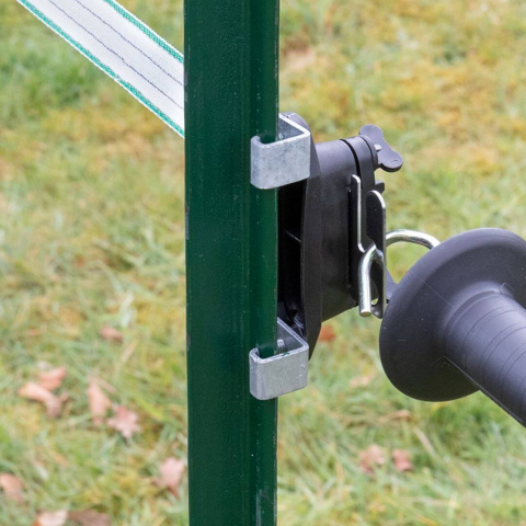 Sada multifunkční izolátory s destičkou + objímky na T-sloupky pro izolátory se závitem M6