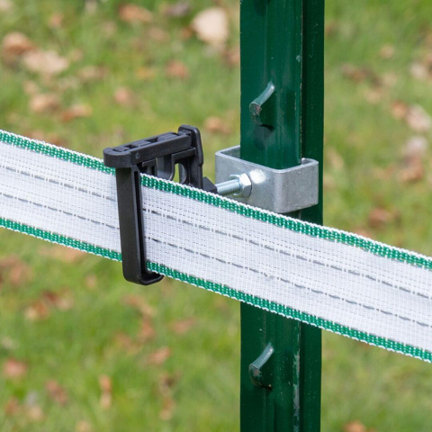 Sada multifunkční izolátory s destičkou + objímky na T-sloupky pro izolátory se závitem M6