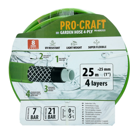 Sada ponorné čerpadlo Procraft PN27 a zelená zahradní hadice Procraft PR-4GH2525 | SPN27/PR-4GH2525