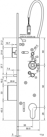 SAM EL P 9235 - elektromechanický samozamykací zámek