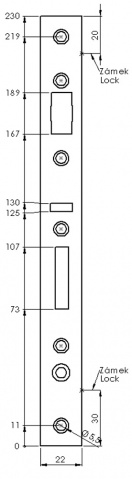 SAM LI 22 - čelo zámku SAM LI 22