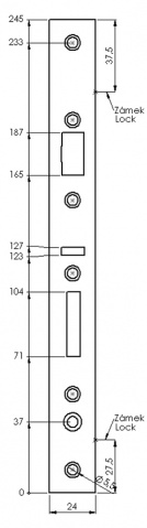 SAM LI 30 - čelo zámku SAM LI 30