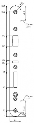 SAM LI 41 - čelo zámku SAM LI 41