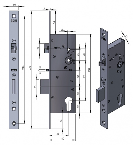 SAM REV MI 9245 - elektromechanický samozamykací zámek