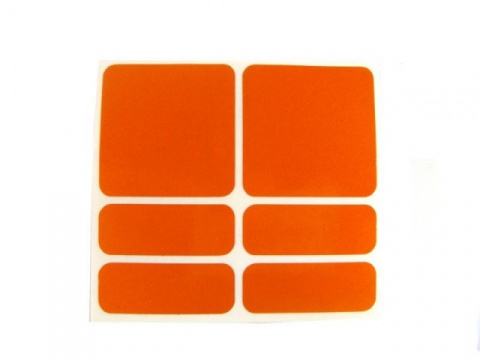 samolepky reflexní ShamanRacing set 6ks oranžové