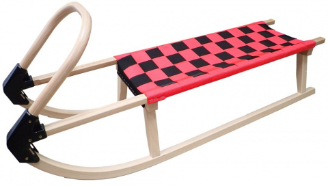 sáně dřevěné 110cm červené
