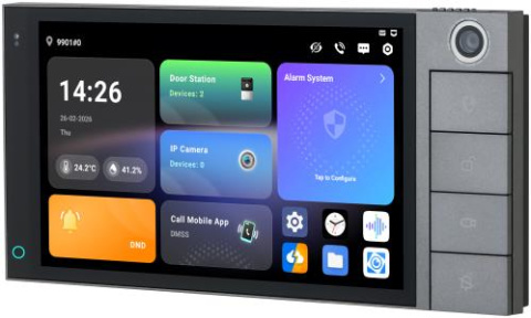 SCP3022B-CBZ-S - 7" SIP monitor+kamera, Android 14, RJ-45 nebo 2 vodič., Wi-Fi6, Bluetooth, Zigbee, Sub 1G, tlačítka