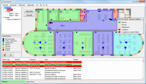 SECURITY VIEW - vizualizační SW (nutný  PRT3 + GNOME232)