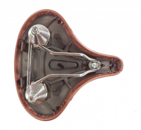 sedlo pružiny DDK retro design extra široké hnědé