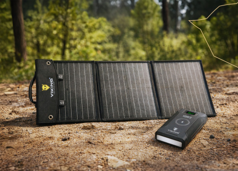 Set powerbanka Viking VIDAR II a solární panel Viking L60 PD