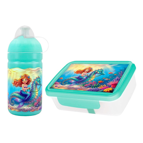 set R&B box a lahev Mořský koník a víla 500ml